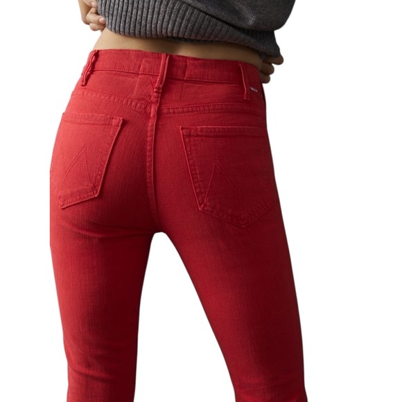 MOTHER Red Flare Jeans - Picture 4 of 16